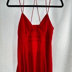 Red Strappy backless Express Dress